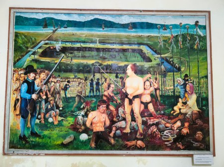 Image of ‘The Banda Massacre painting’ from the Museum Rumah Budaya, Banda Neira, Central Maluku, Indonesia.